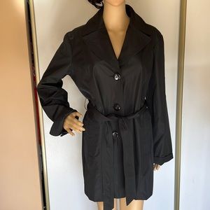 Ellen Tracy black trench coat